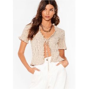 Short and Sweet Ruffle Tie Top - Nasty Gal
